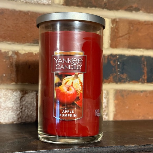 Yankee Candle Other - Yankee Candle Apple Pumpkin 12oz Scented Jar Candle Fall Harvest Red Single Wick